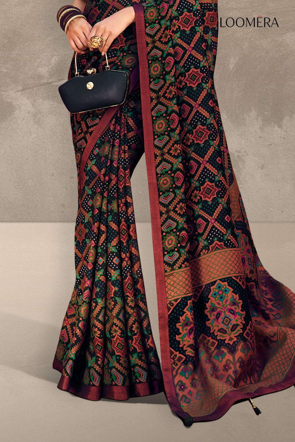 Black Georgette Saree