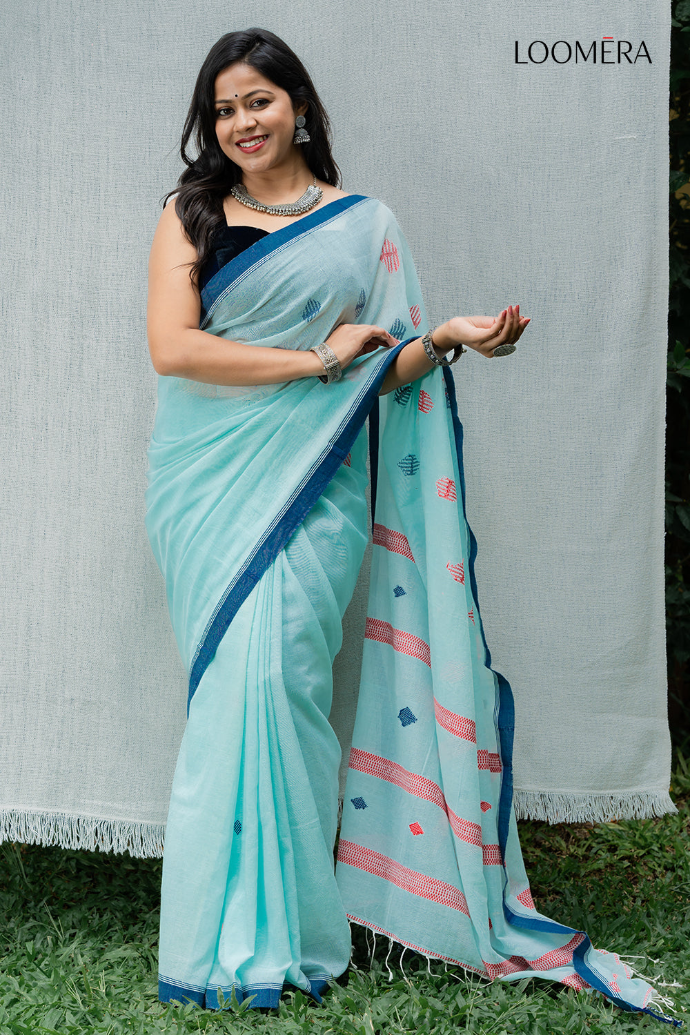 Ice Blue Saree