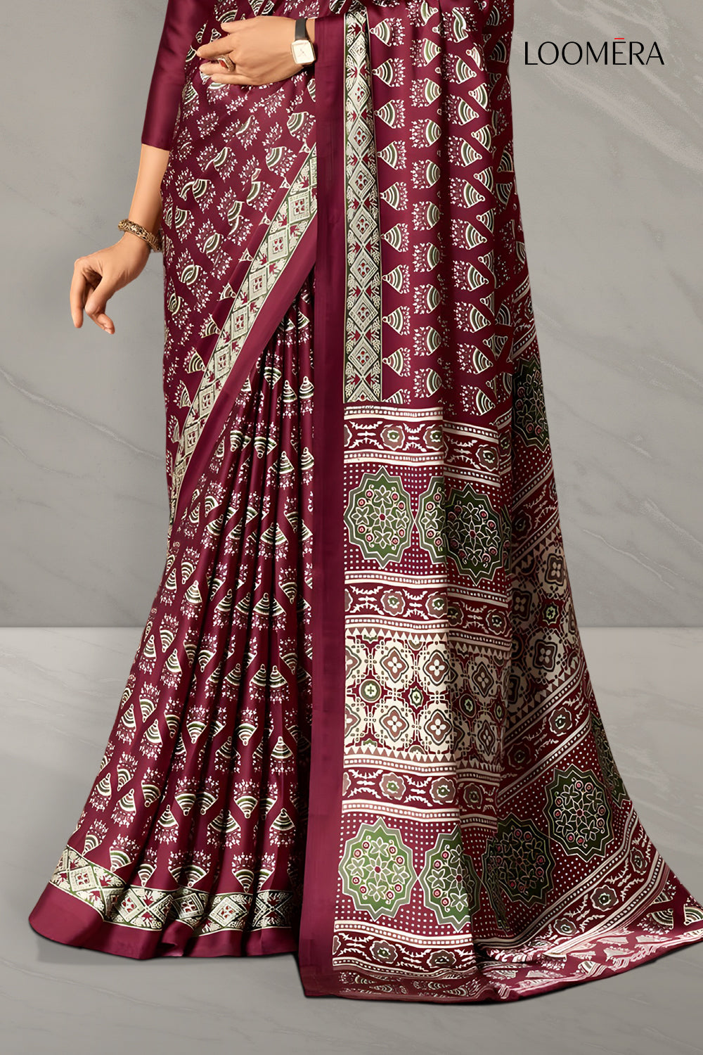 Maroon Soft Modal Silk Saree