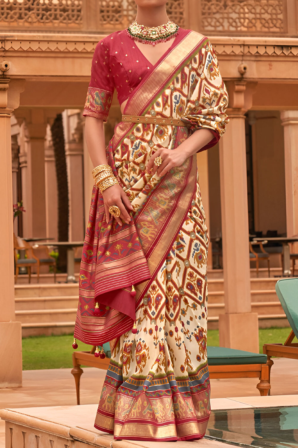 Multicolour Patola Saree