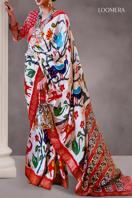 Off White Patola Saree
