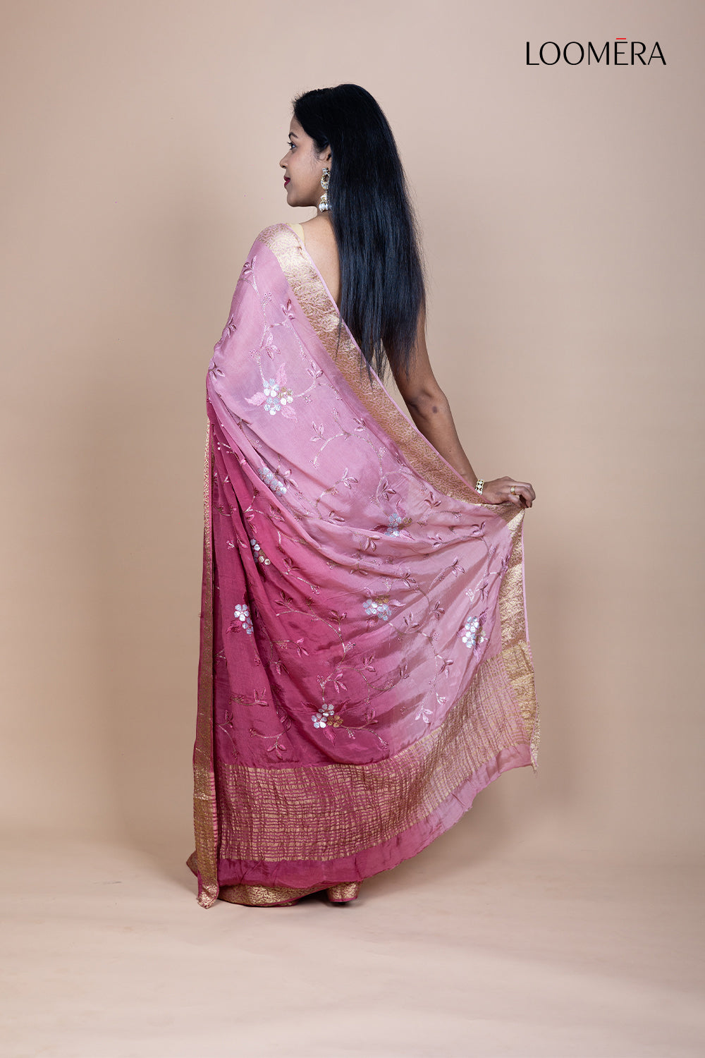 Ombre Russian Silk Saree