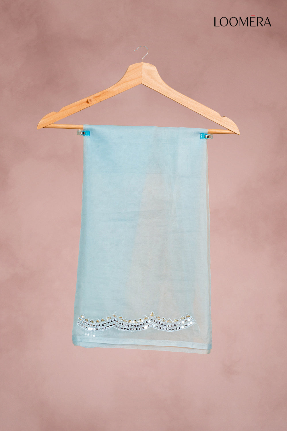 Organza Saree Pastel Blue