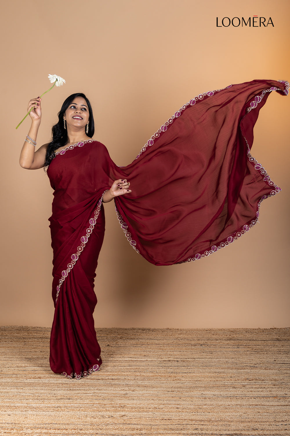 Rustic Red Silk Saree