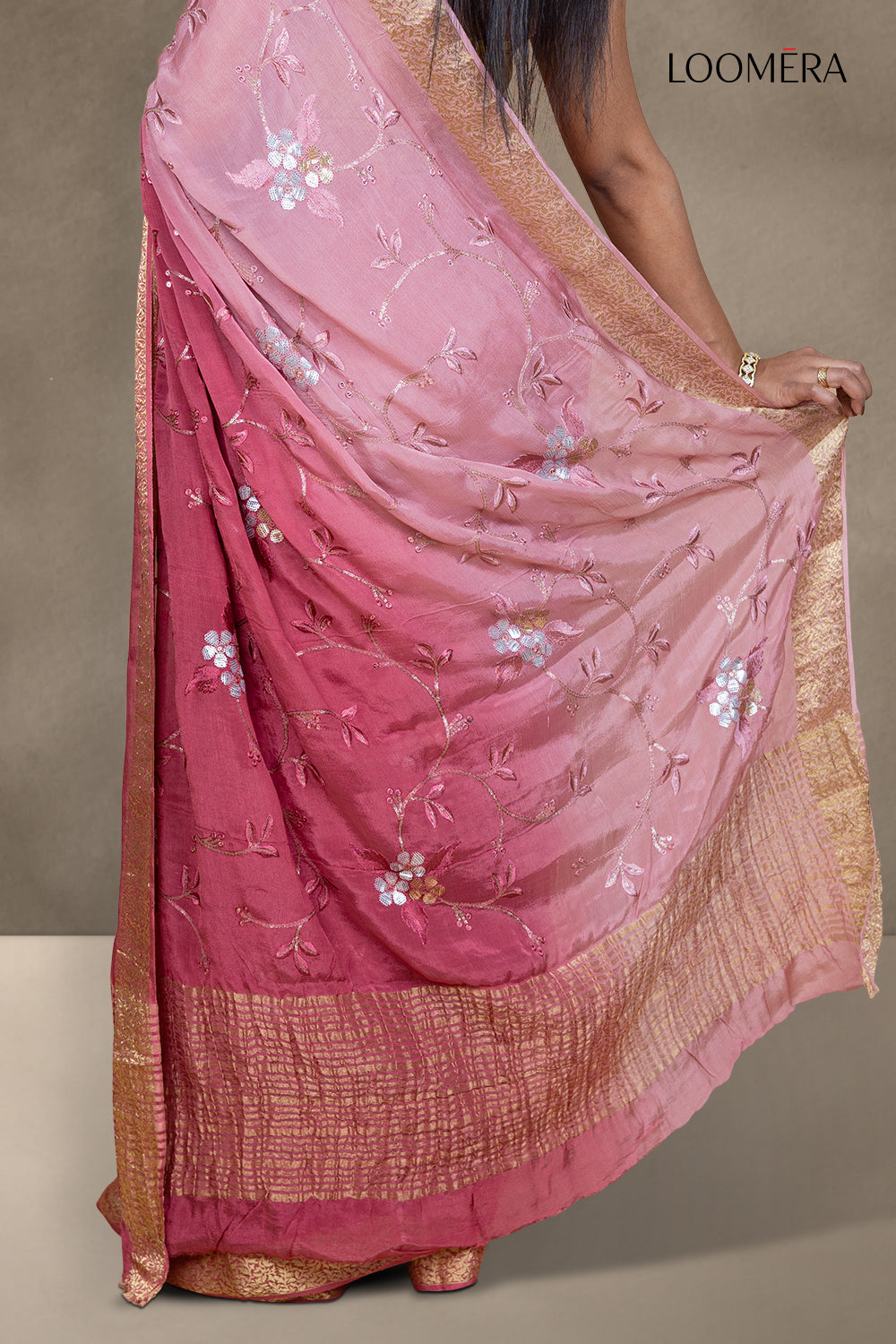 Sequin Saree Ombre