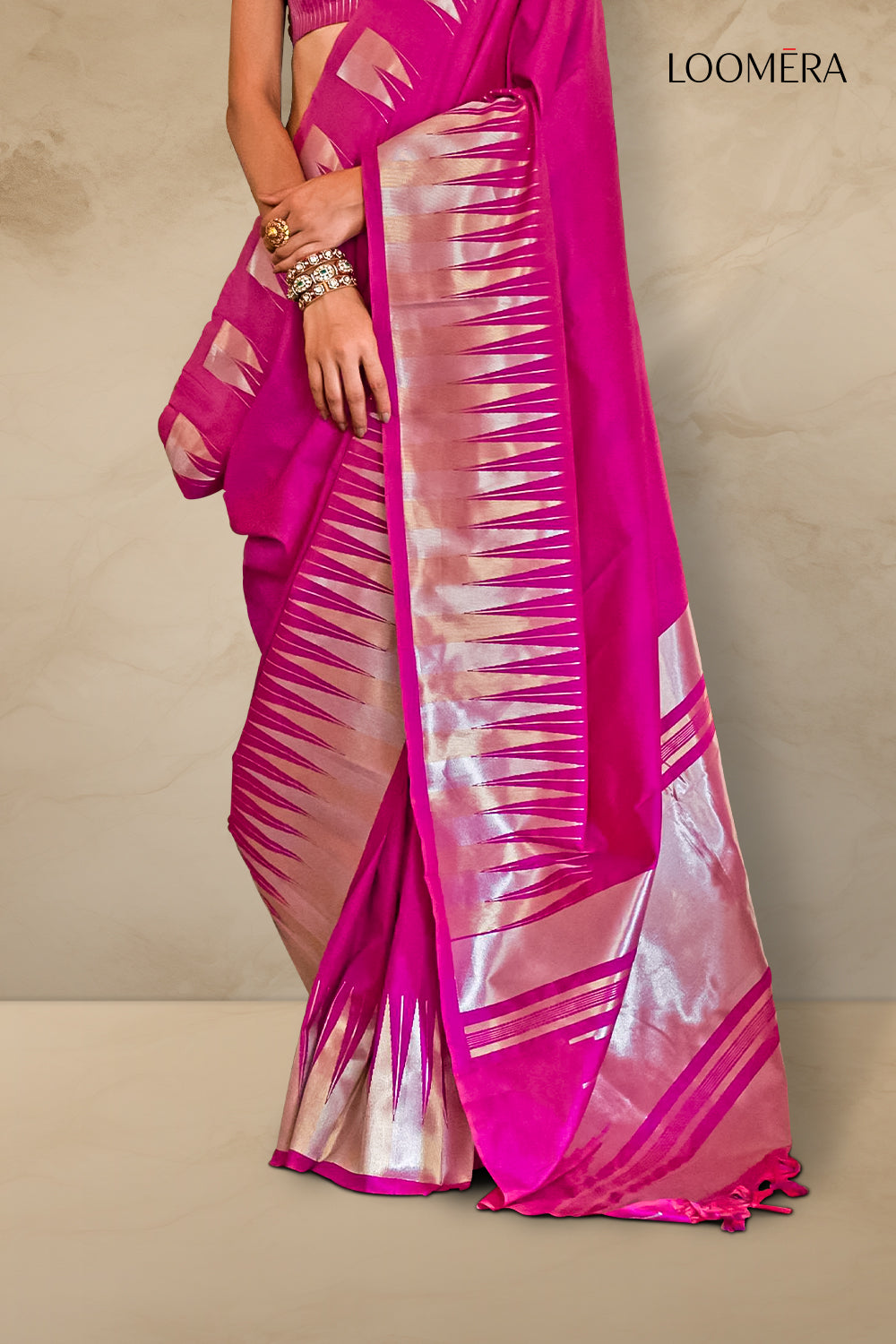 Soft Silk Saree Magenta