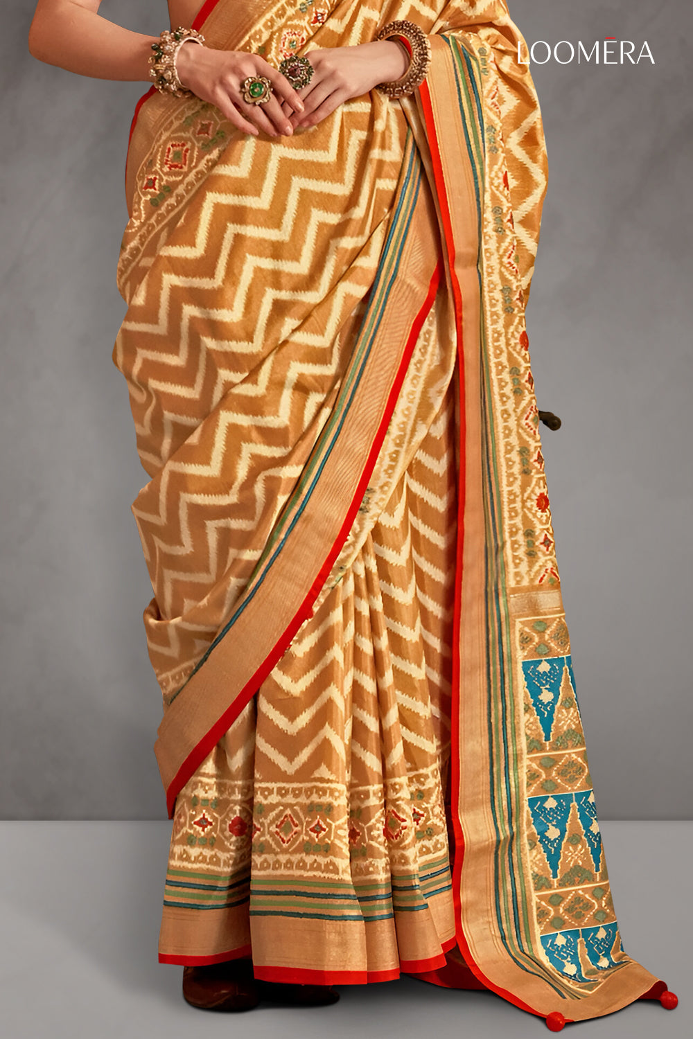 Viscose Silk Saree Caramel Yellow