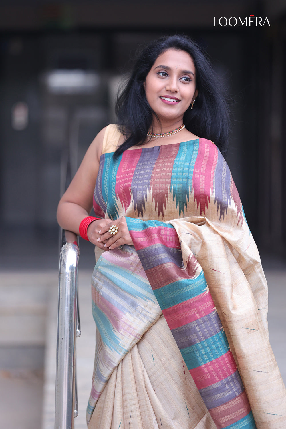 Beige Semi Silk Saree