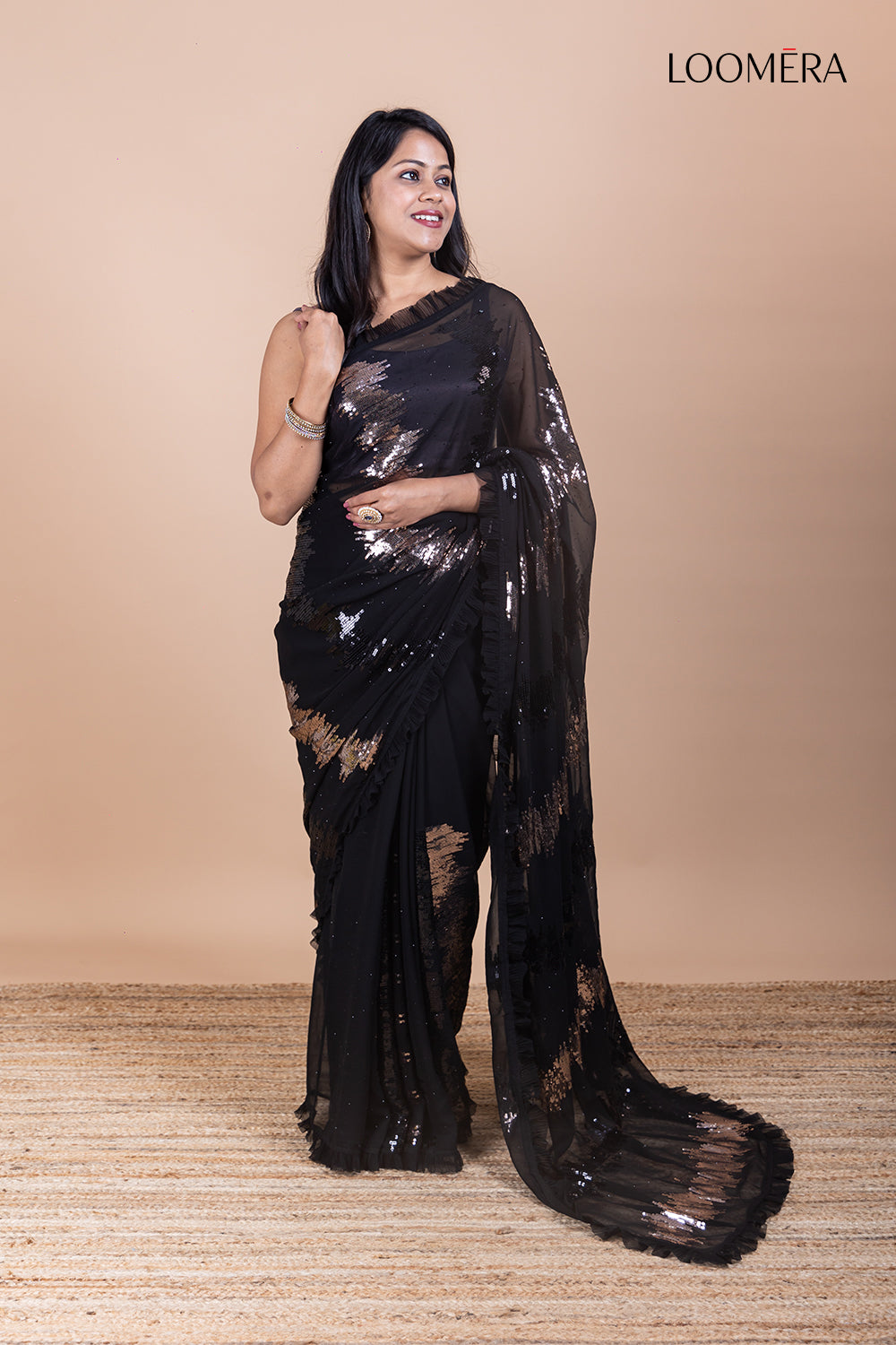 Black Georgette Saree