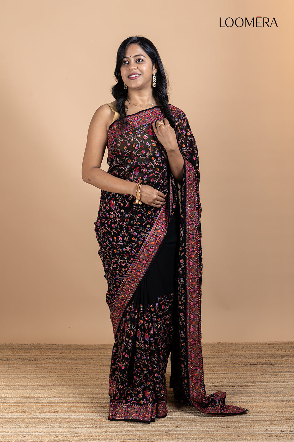 Black Kani Silk Saree