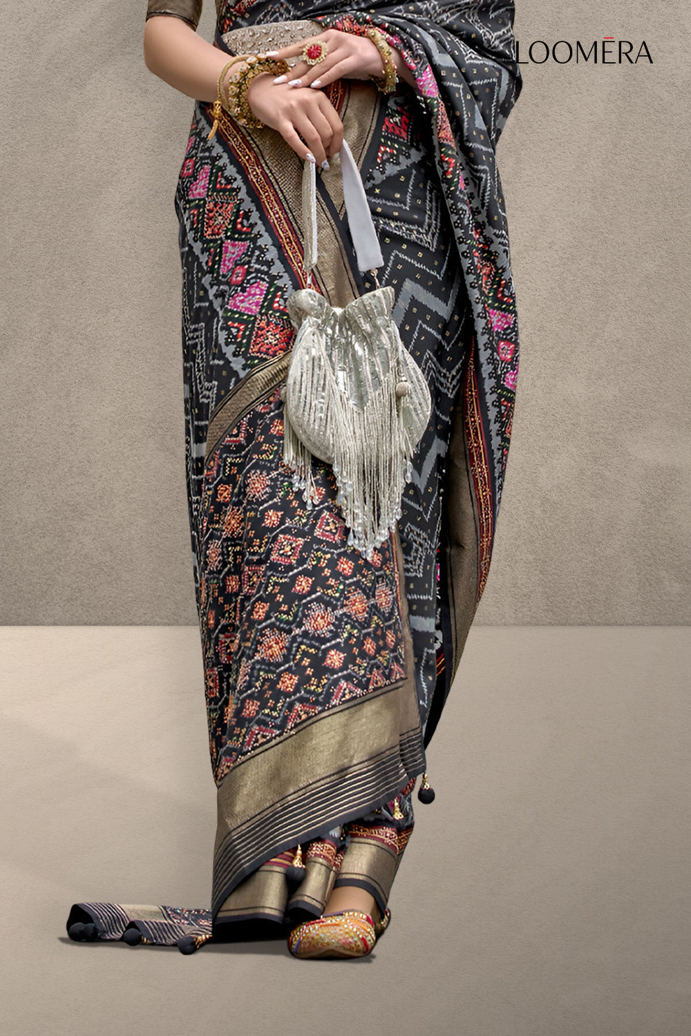 Black Patola Viscose Saree