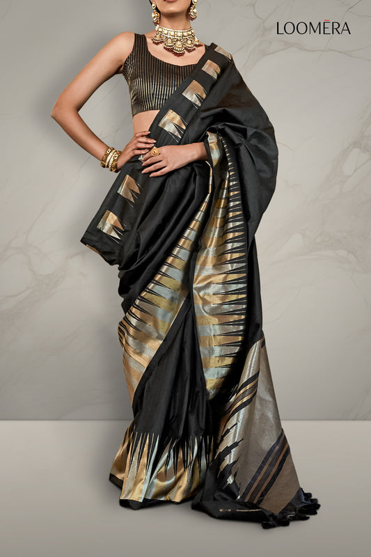 Black Soft Silk Saree