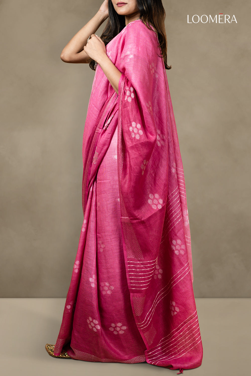 Cerise Pink Saree