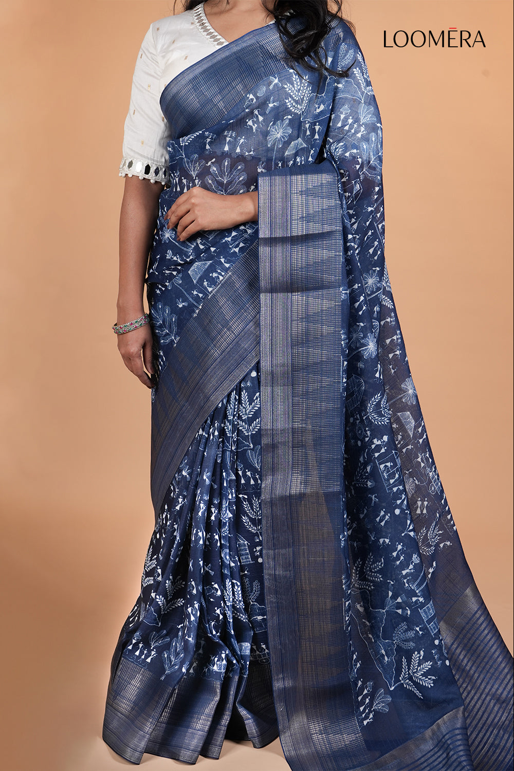 Cotton Printed Saree and Readymade Blouse