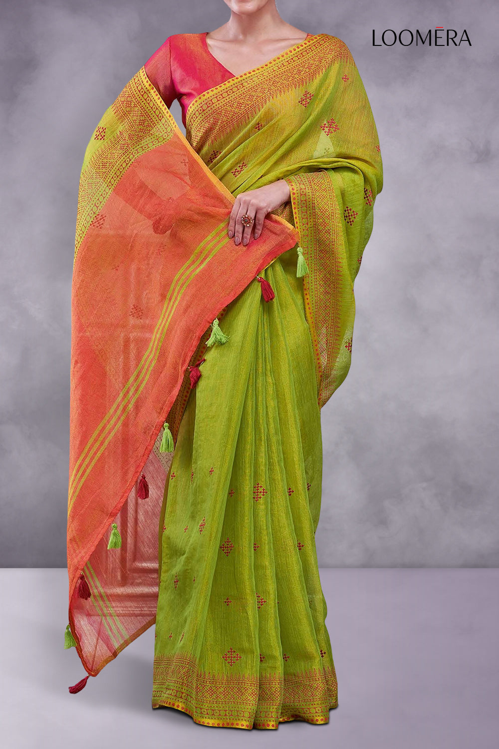 Cotton Silk Saree Green 