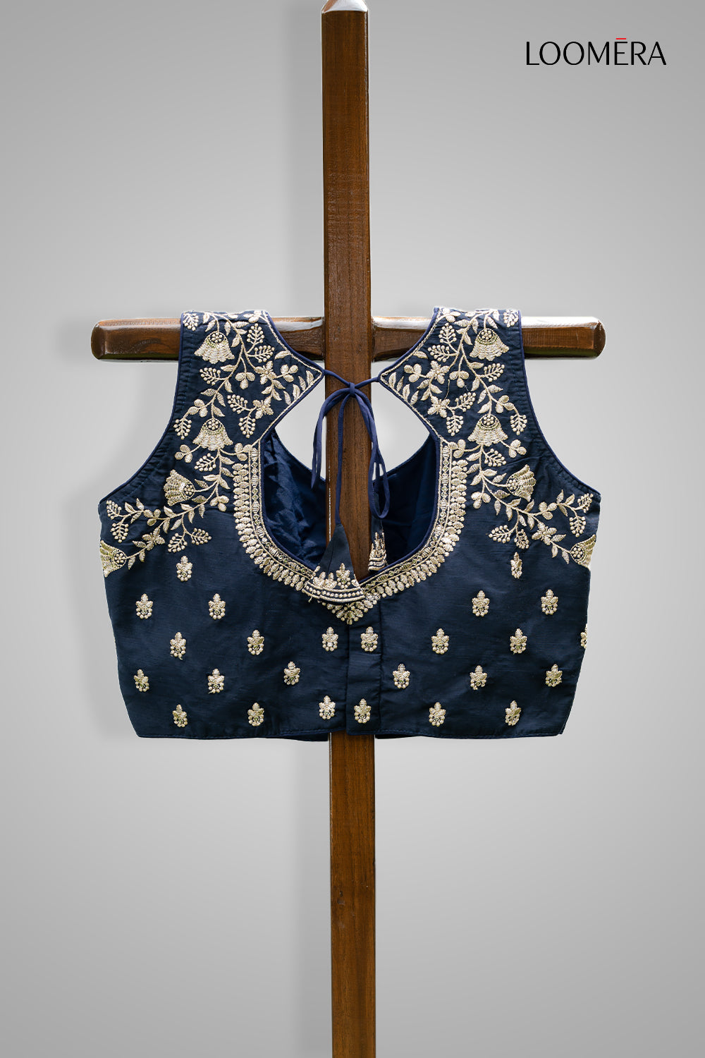 Dark Blue Readymade Blouse