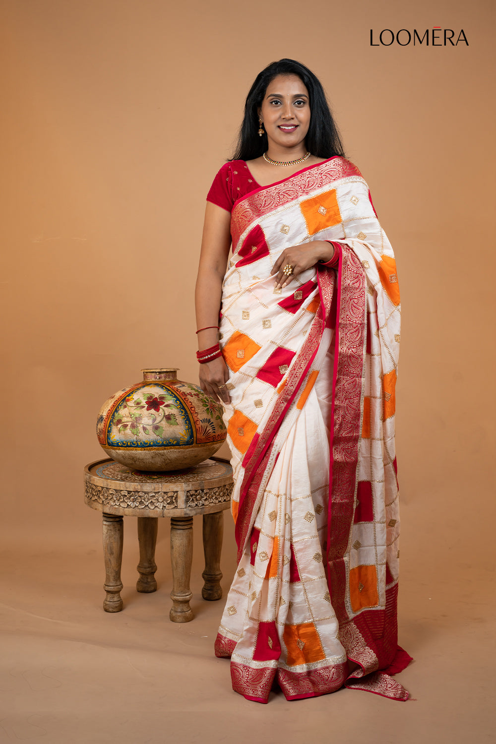 Dola Silk Saree with Zari Border