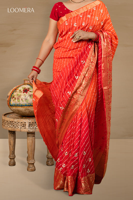 Double Shade Gota Patti Saree