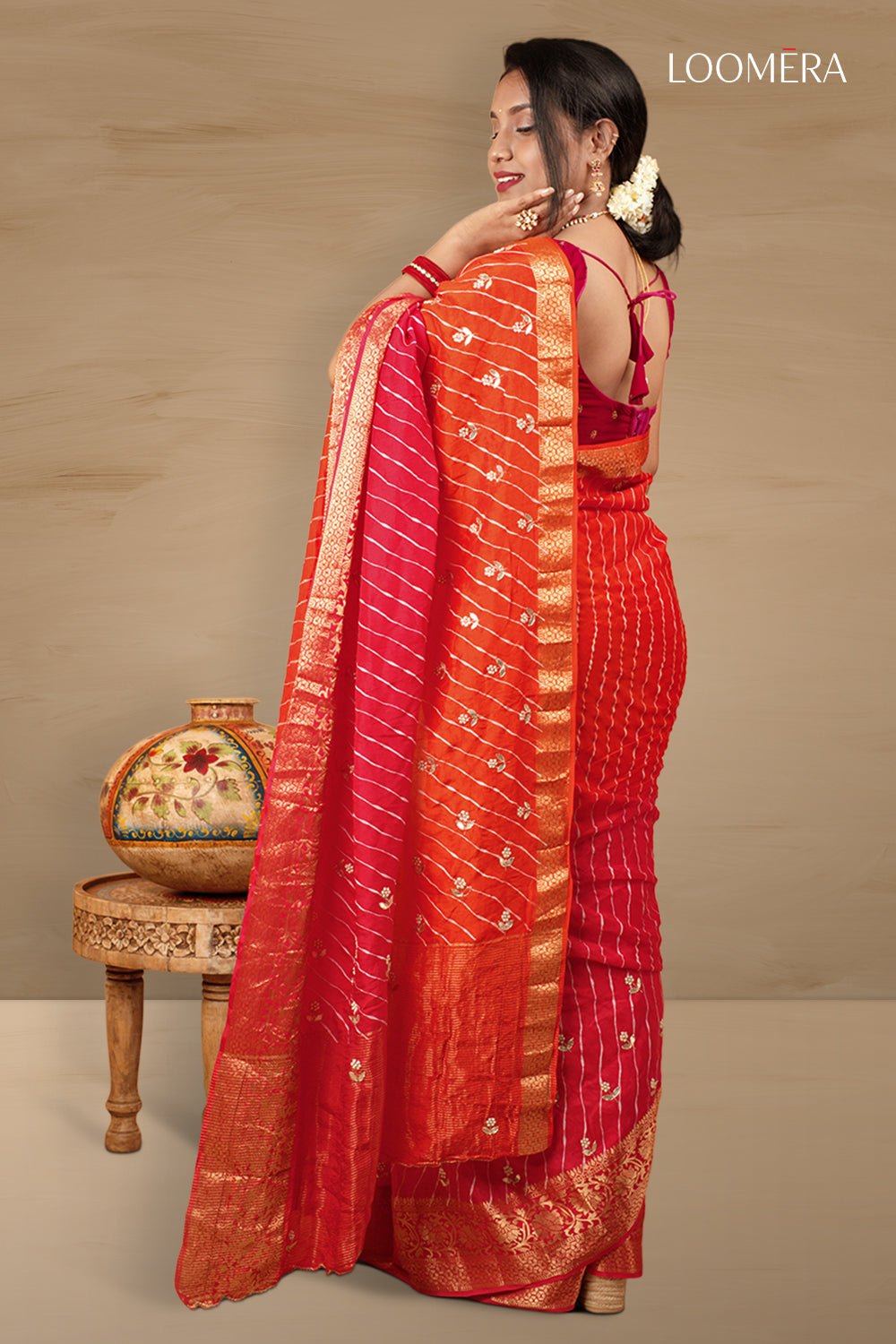 Double Shade Modal Silk Saree