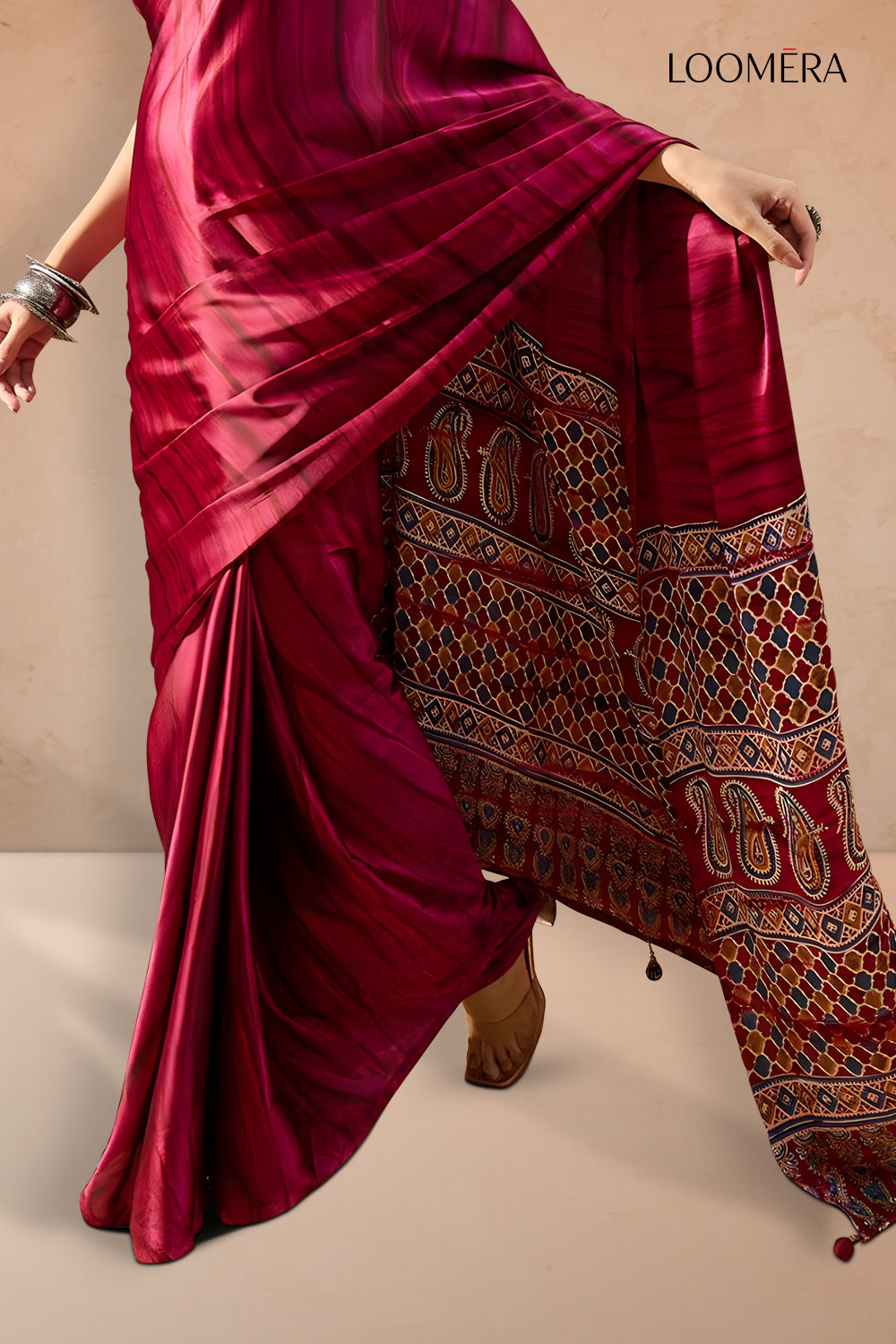 Gajji Silk Saree Maroon
