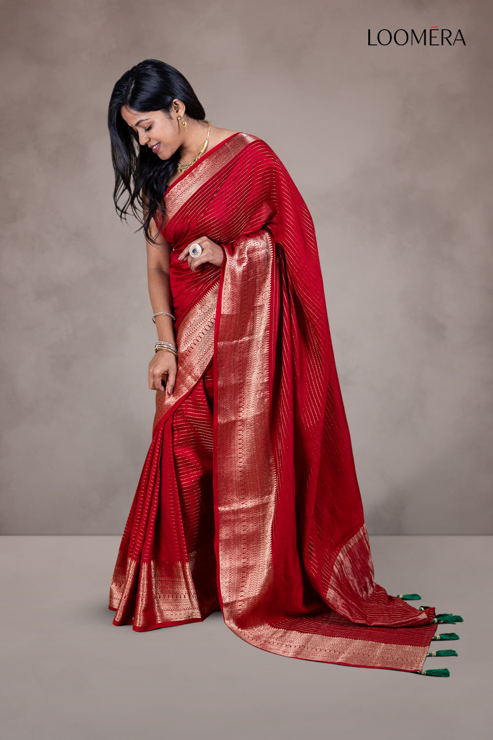 Golden Border Semi Silk Saree