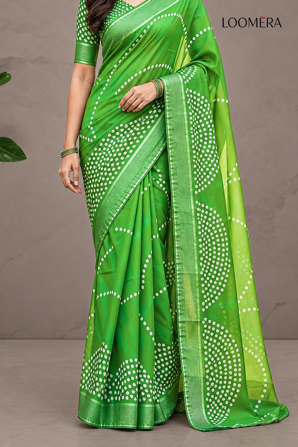 Green Georgette Saree