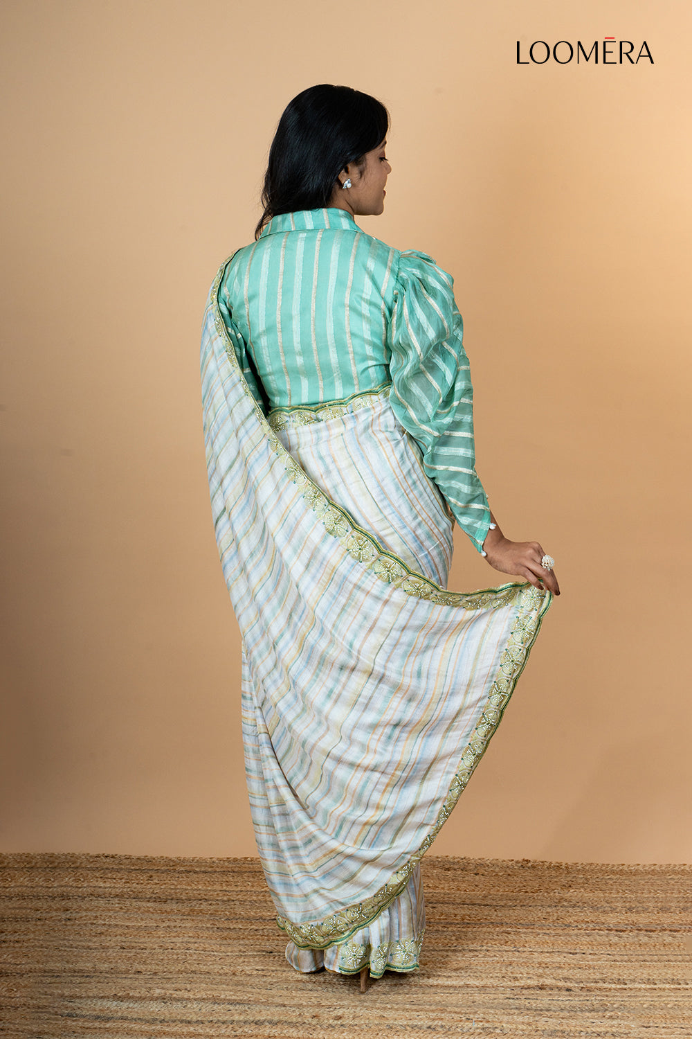 Jute Cotton Embroideried Saree