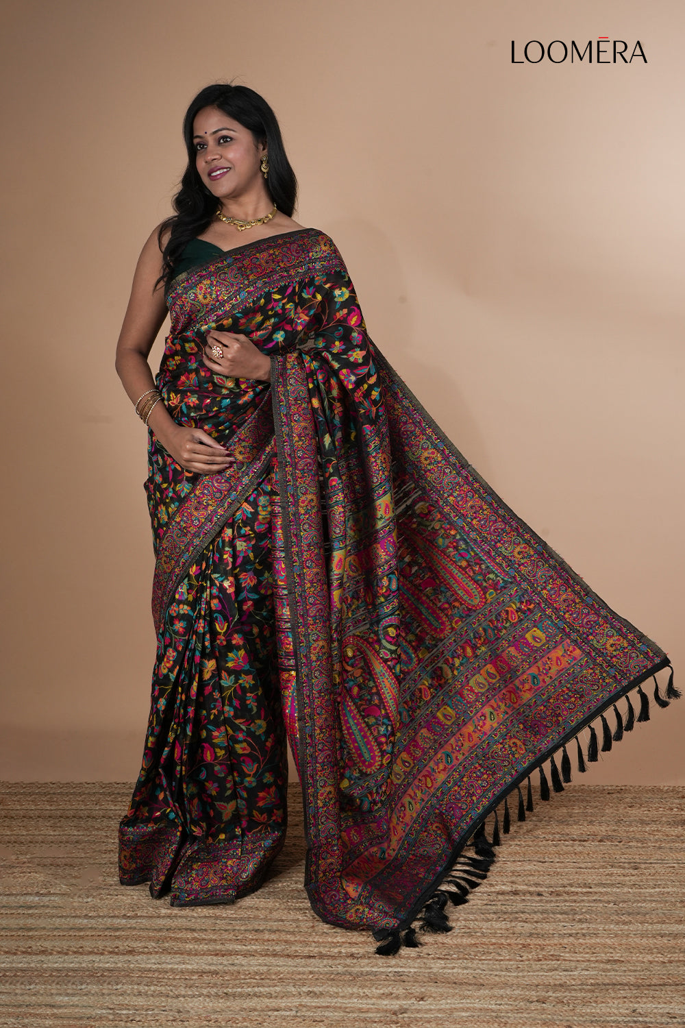 Kani Silk Saree with Intricate Pashmina Work