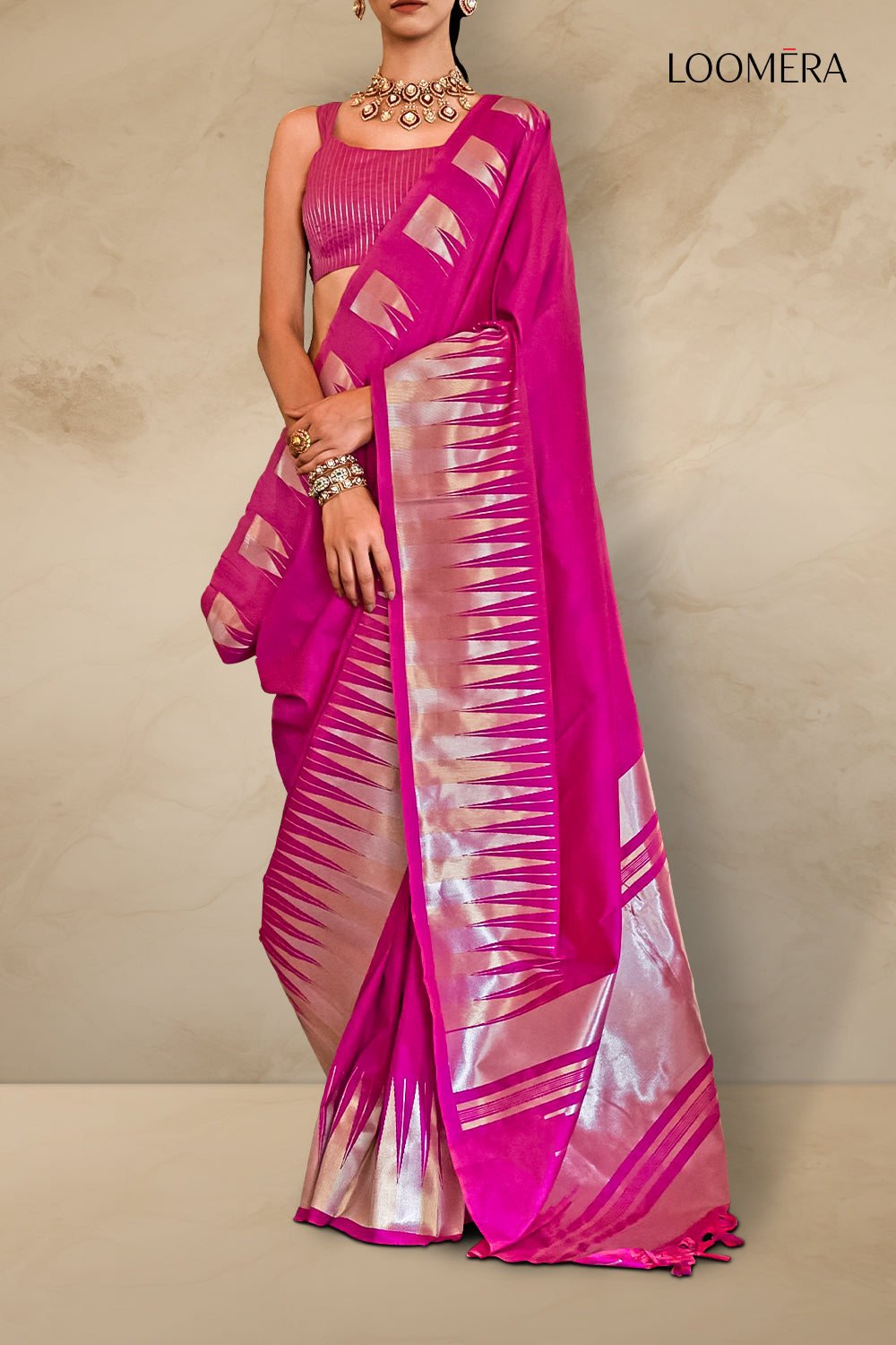 Magenta Soft Silk Saree