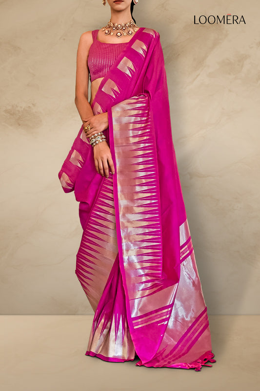 Magenta Soft Silk Saree