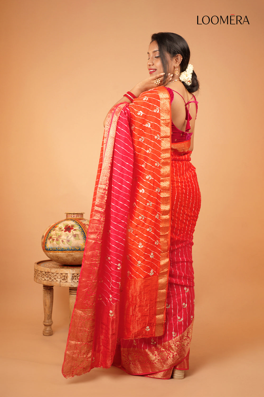 Modal Muslin Saree with Gota Patti