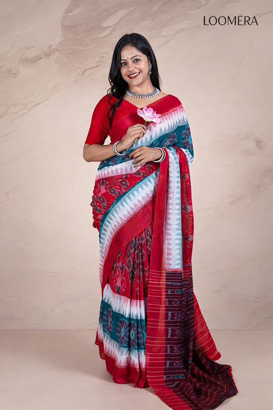 Multicolour Cotton Saree