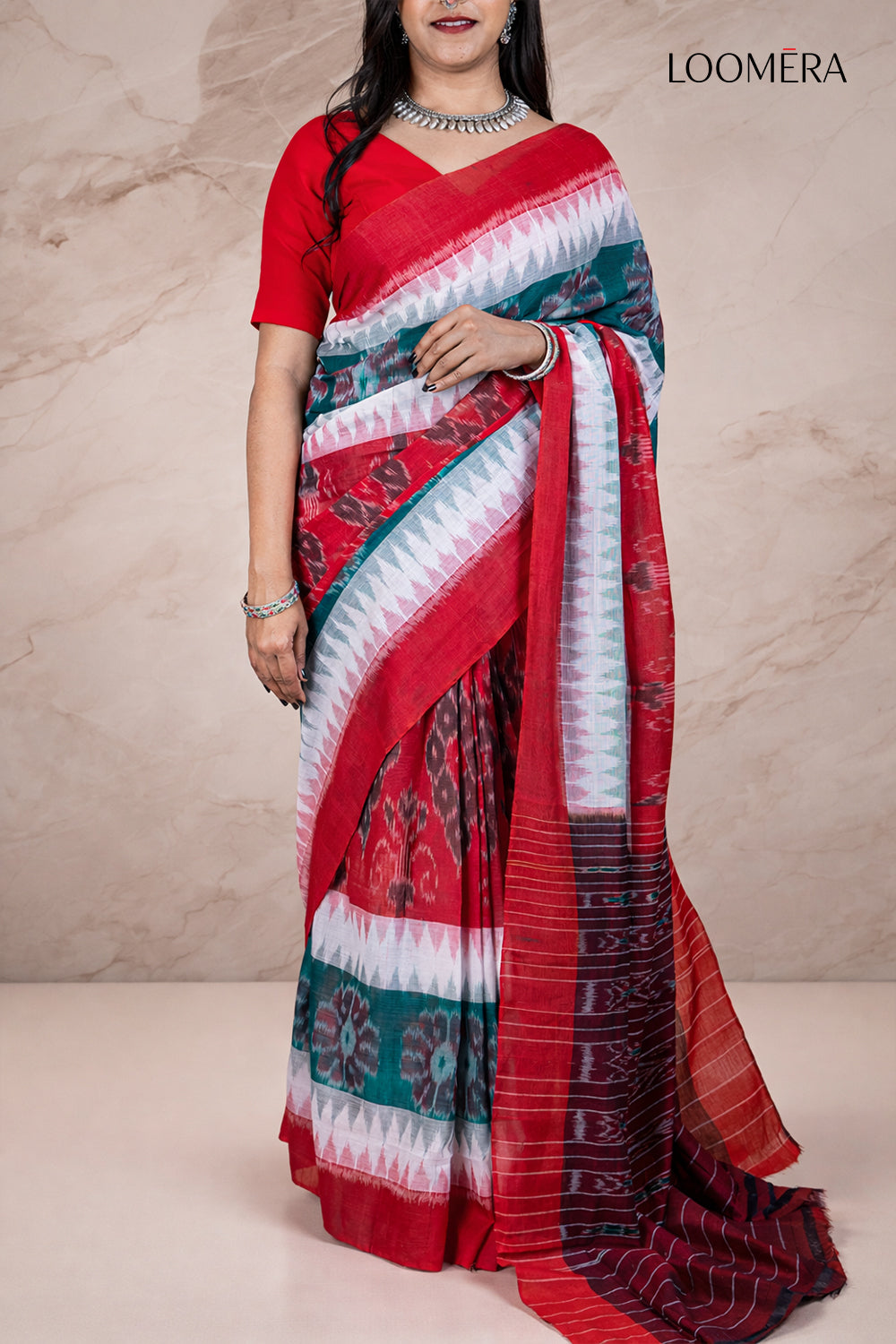 Multicolour Ikat Saree