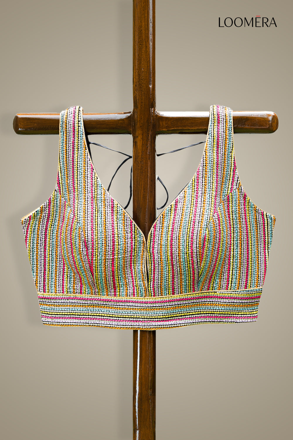 Multicolor Threadwork Partywear Blouse