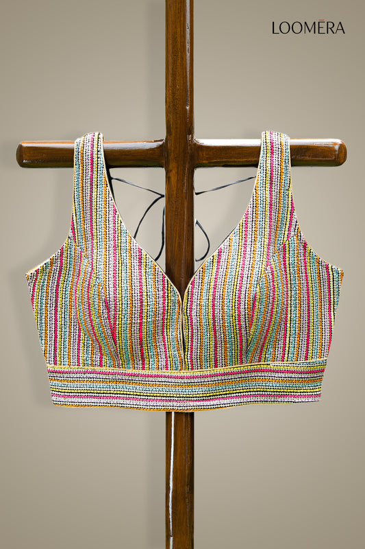 Multicolor Threadwork Partywear Blouse