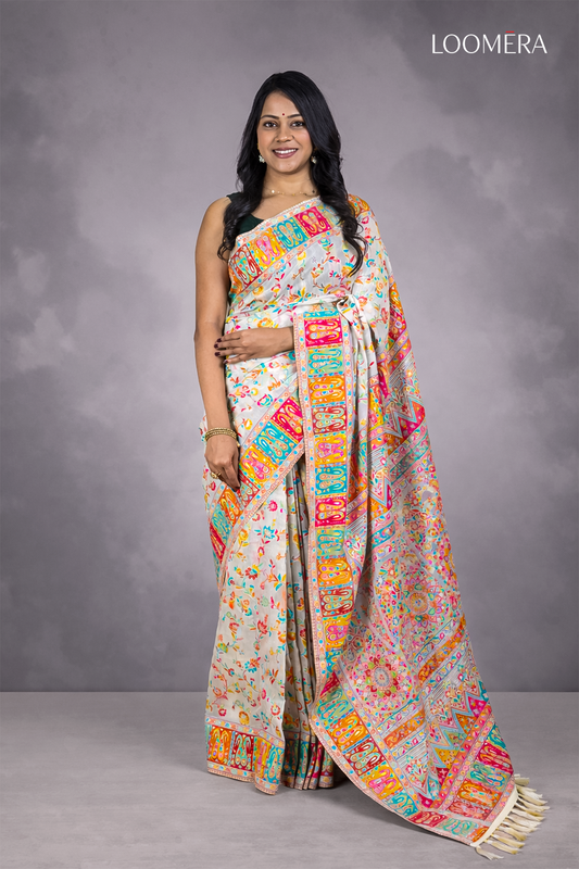 Pashmina Multicolor Saree