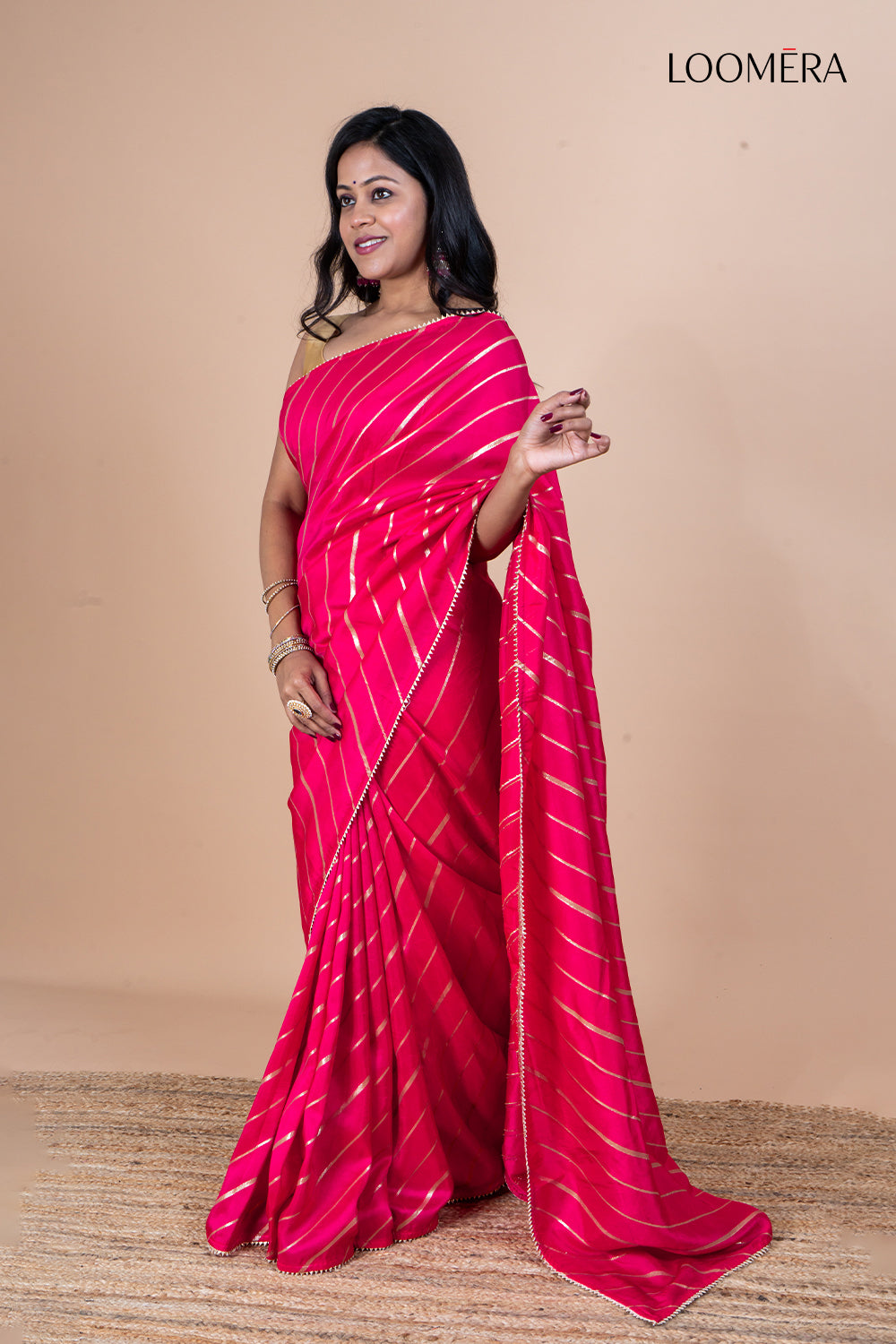 Pink Dola Silk Saree