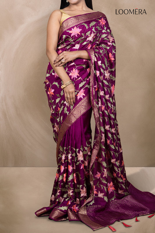 Purple Soft Silk Saree