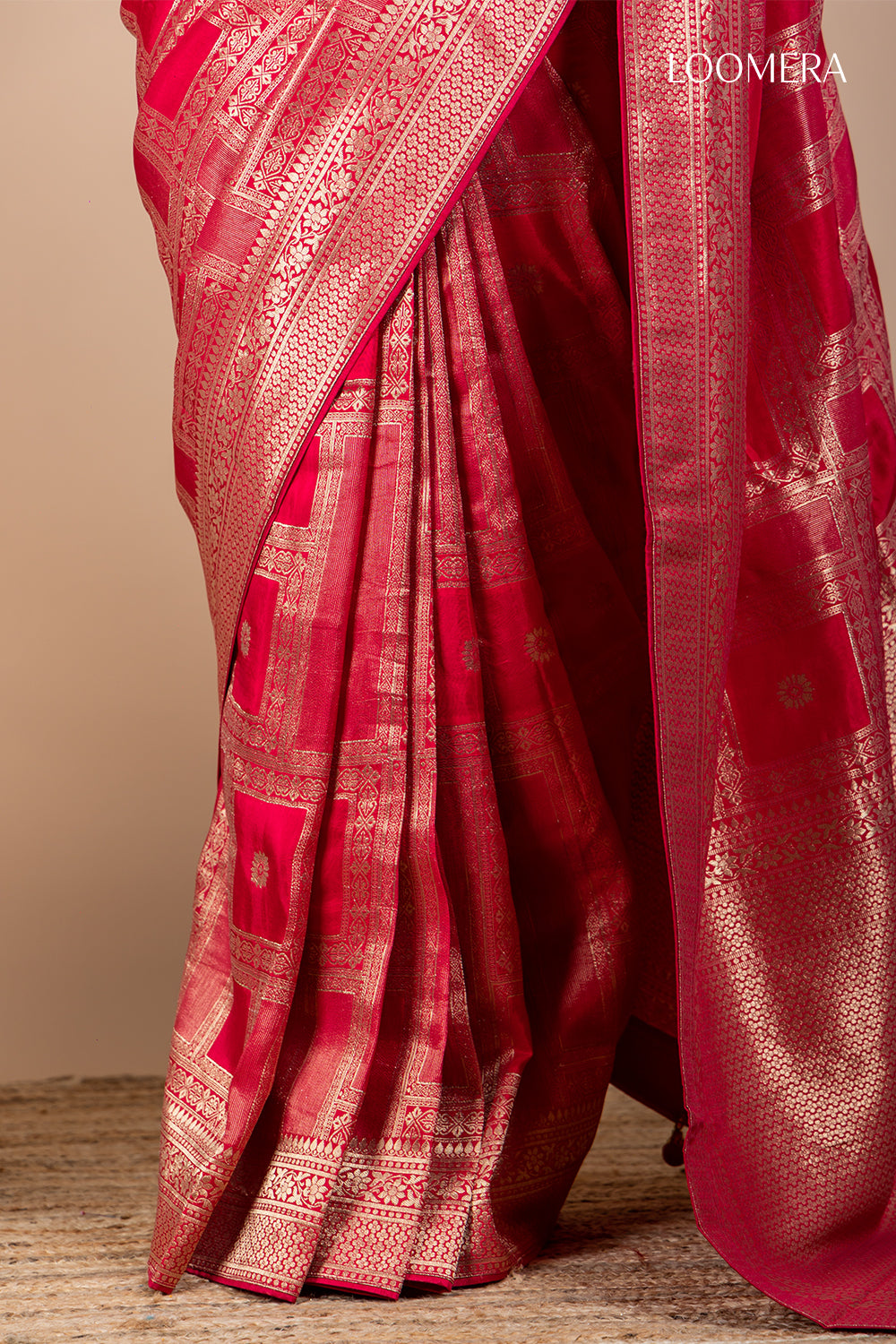 Rani Pink Viscose Silk Saree