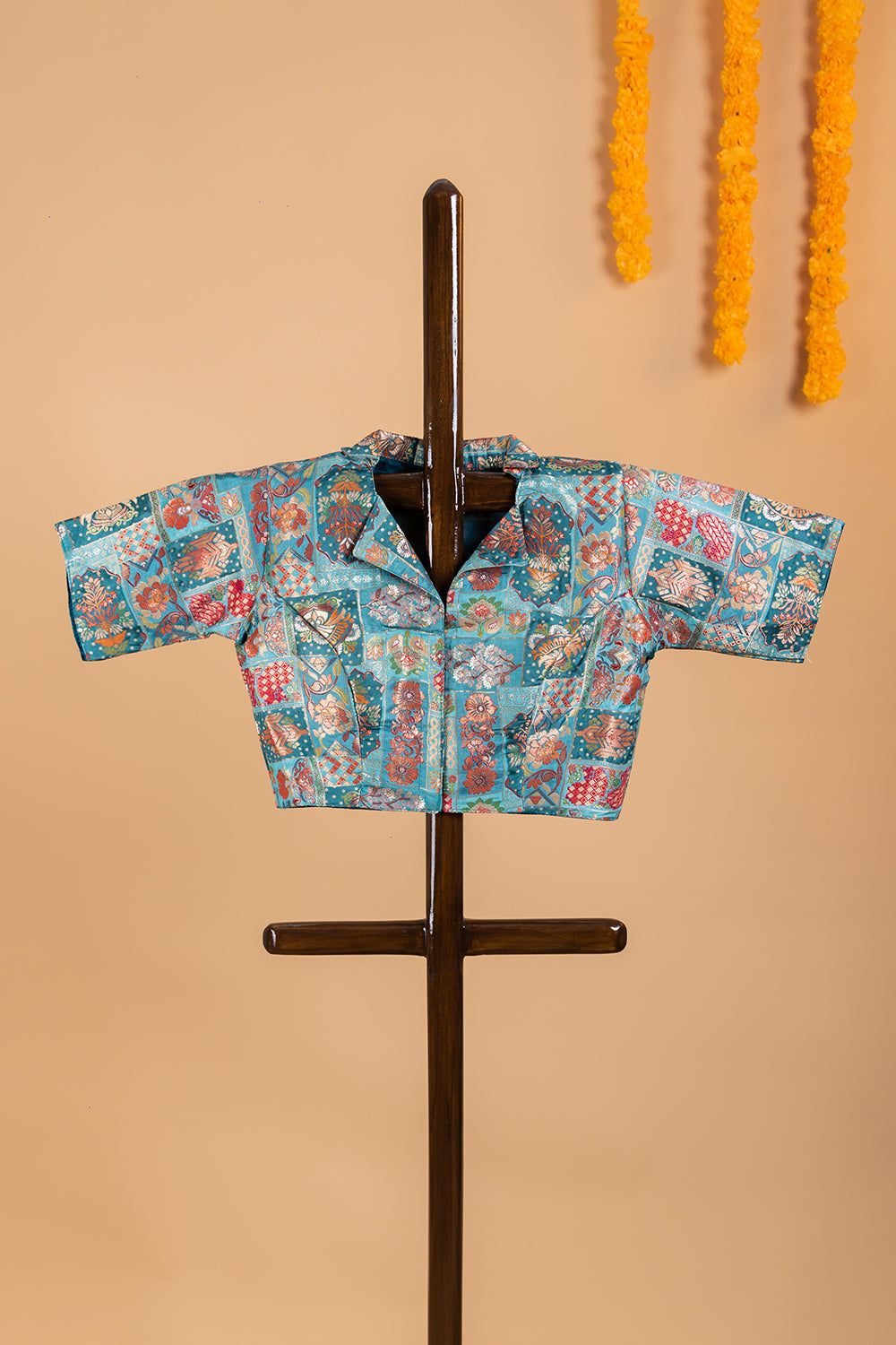 Readymade Blouse for Cyan Blue Saree