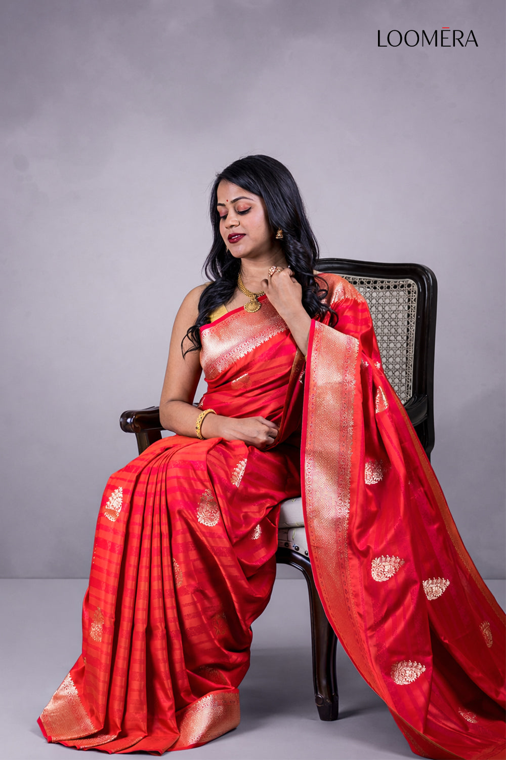 Red Viscose Silk Saree