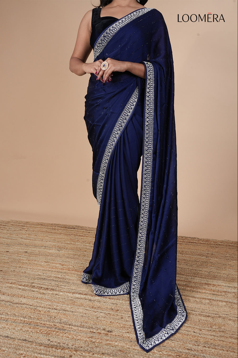 Royal Blue Viscose Saree