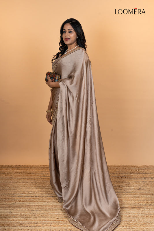 Satin Chiffon Saree