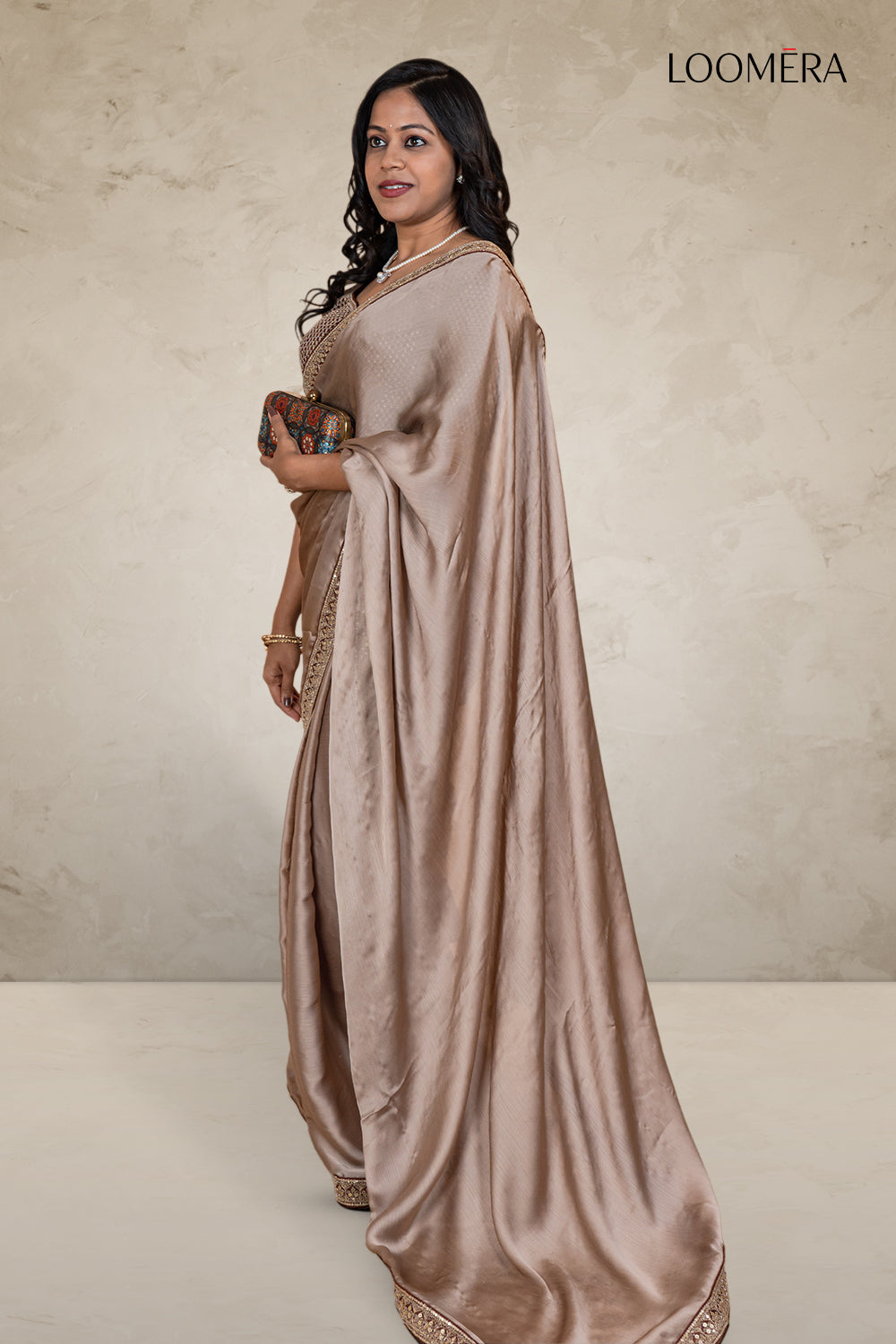 Satin Chiffon Saree