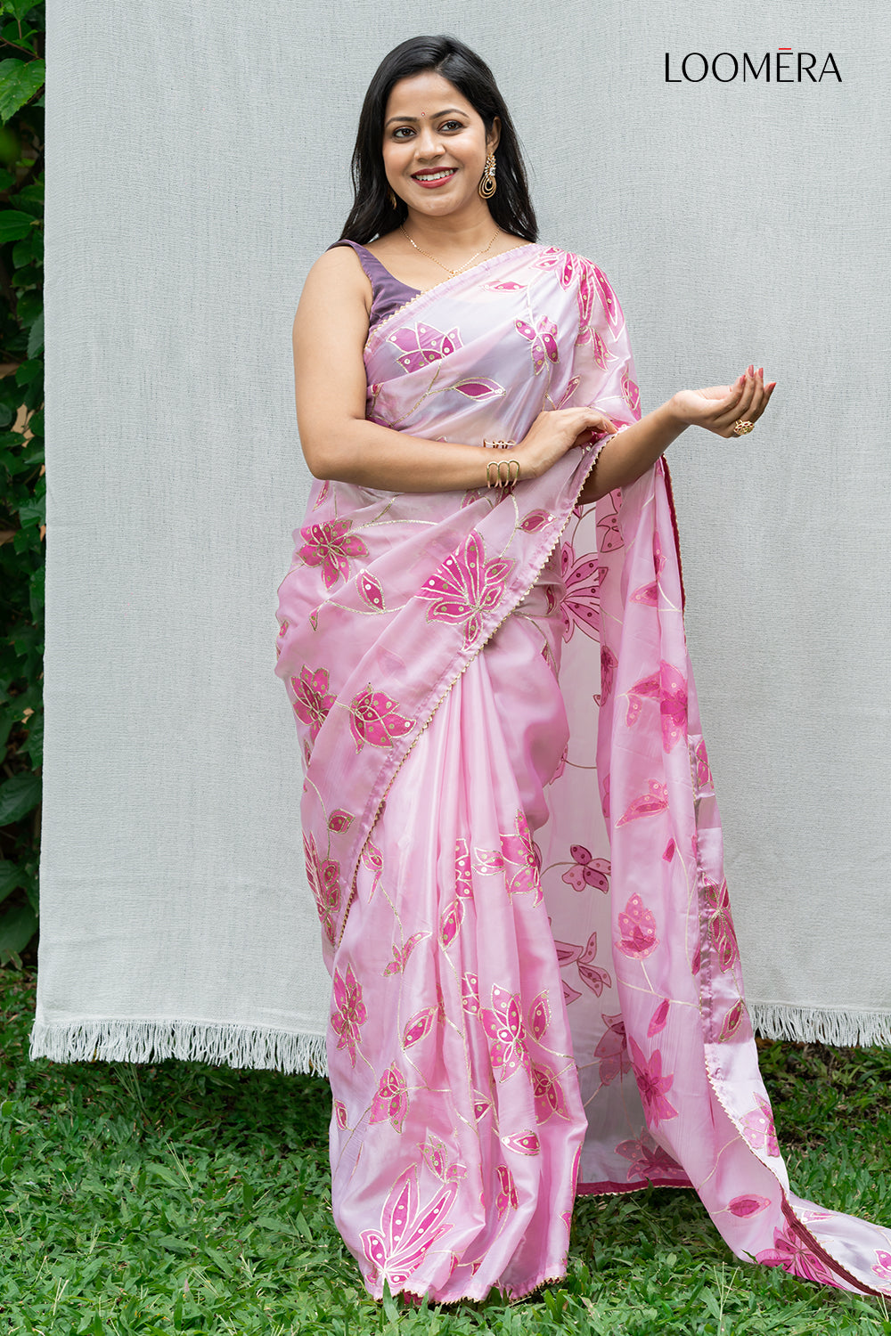 Semi-Silk Saree Floral Saree