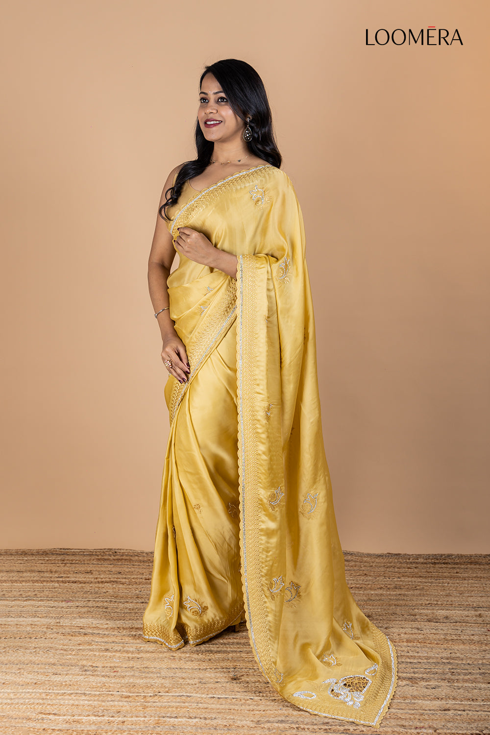 Semi Silk Saree with Thread Border