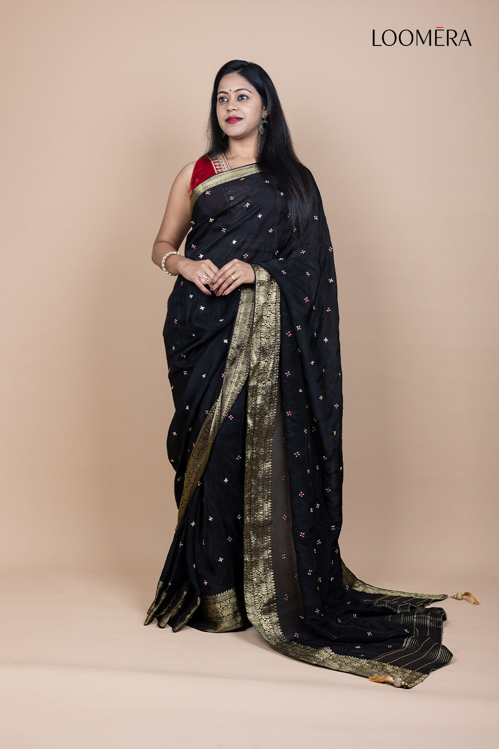 Semi Silk Saree with Zari Border