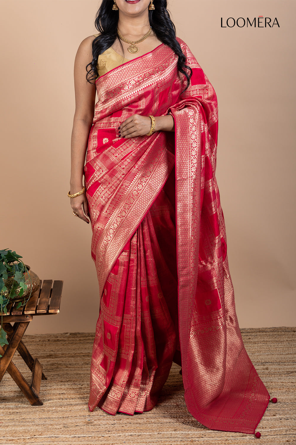 Silk Saree with Golden Zari Work