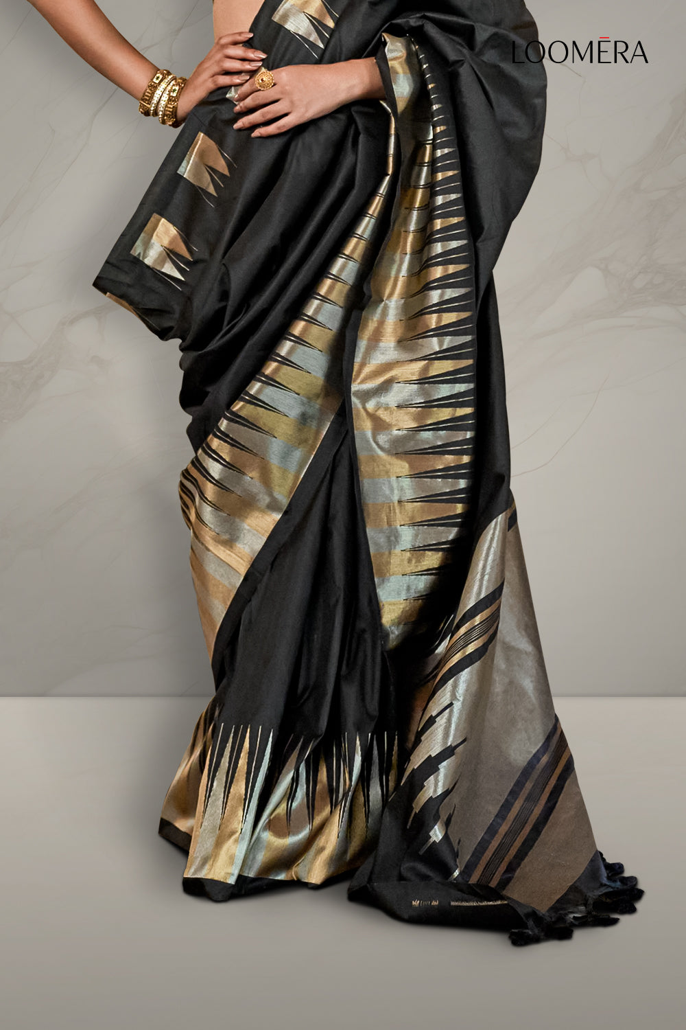 Soft Silk Saree Black