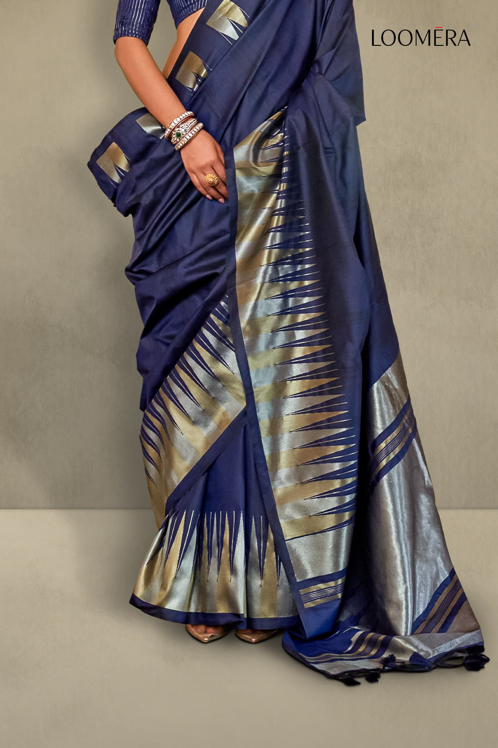 Soft Silk Saree Midnight Blue